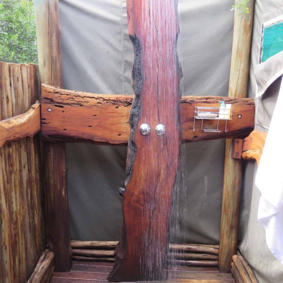 Entabeni game reserve in the Waterberg in Limpopo Province, outdoor shower, South Africa