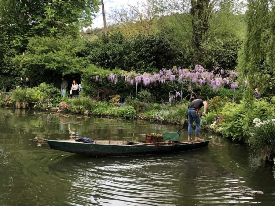 Gardening in Monet's garden Giverny