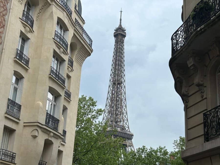 View of Eiffel Tower from sq. Rapp Paris