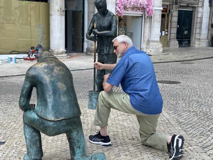 Near Rossio square an central station Lisbon