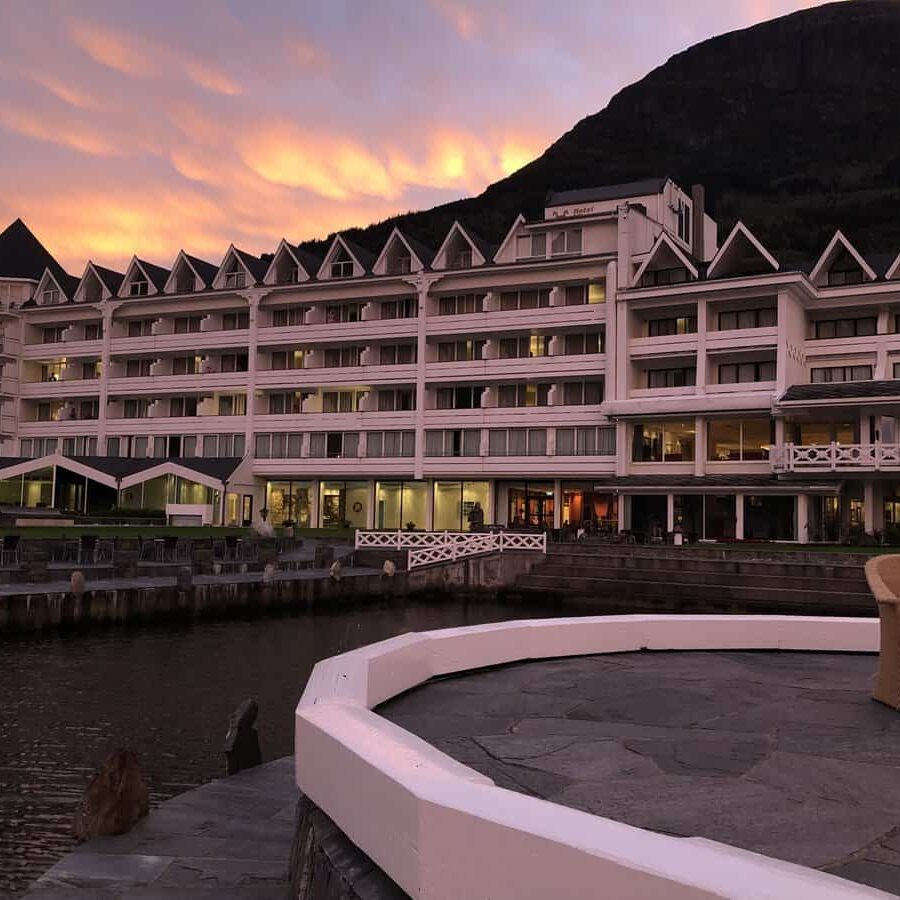 Sunrise at Ullensvang Hotel, Norway