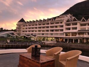 Sunrise at Ullensvang Hotel, Norway