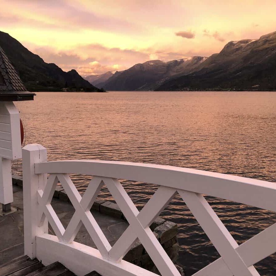 Sunrise at Ullensvang Hotel, Norway