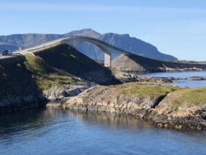 Storseisund Bridge seen from the walking trail on Atlantic Ocean Road