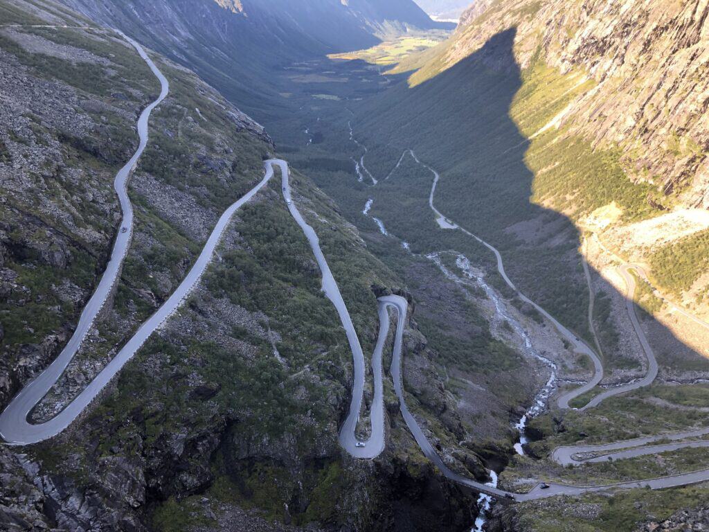 11 world-famous hairpin bends to the Trollstigen plateau County Road 63, Norway