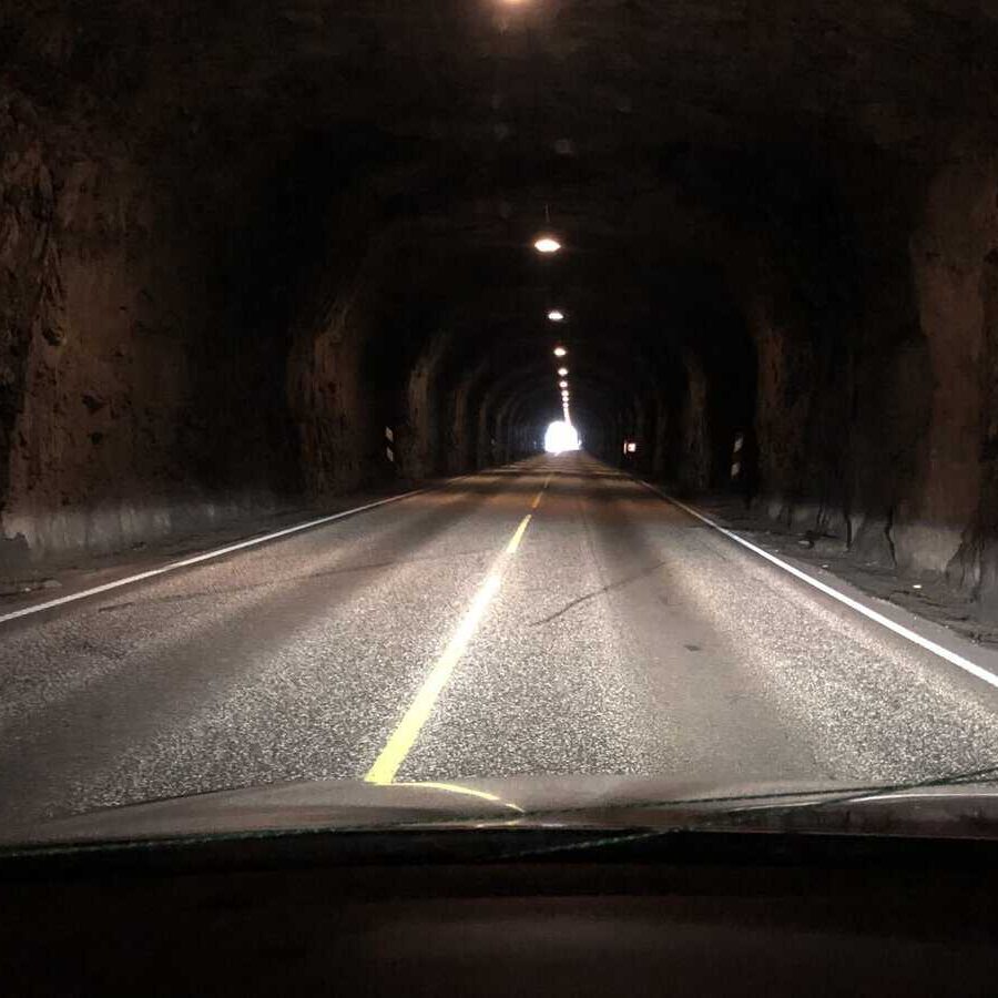 One of very many tunnels we drove in Norway