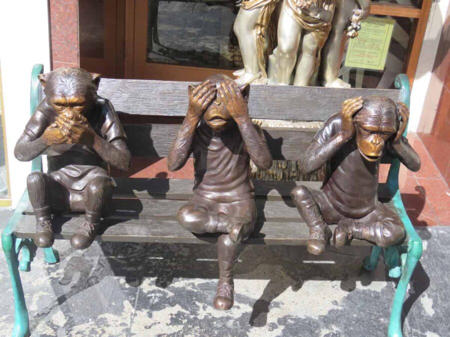 Three Wise Monkeys (”see no evil, hear no evil, speak no evil”)