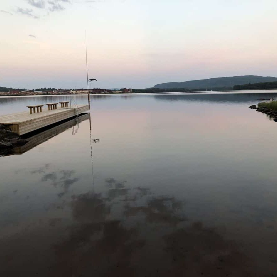 Den fina bryggan vid Båthusen Västra Rönnäs