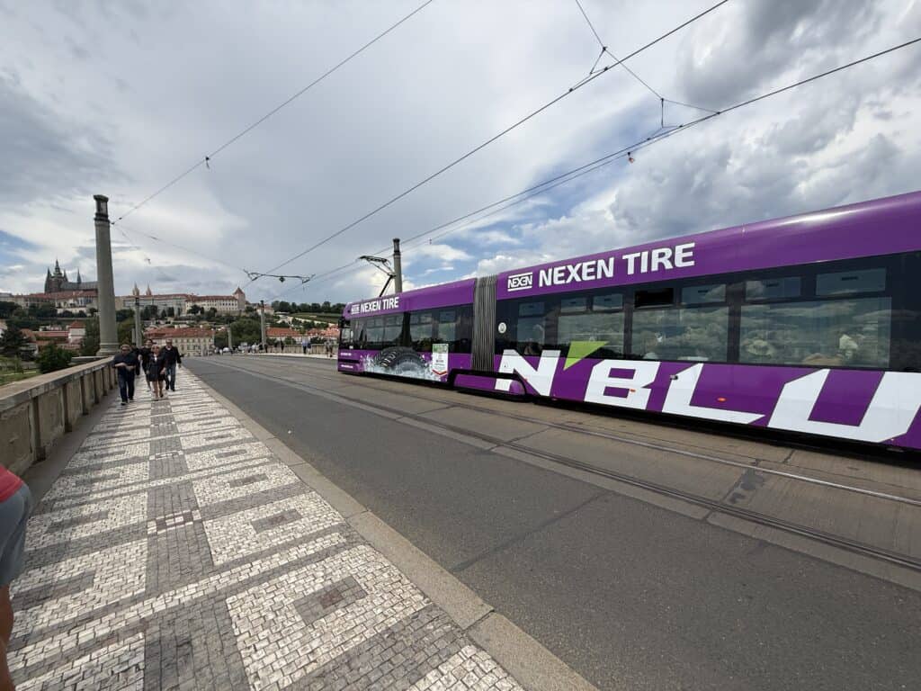 Modern tram in Prague