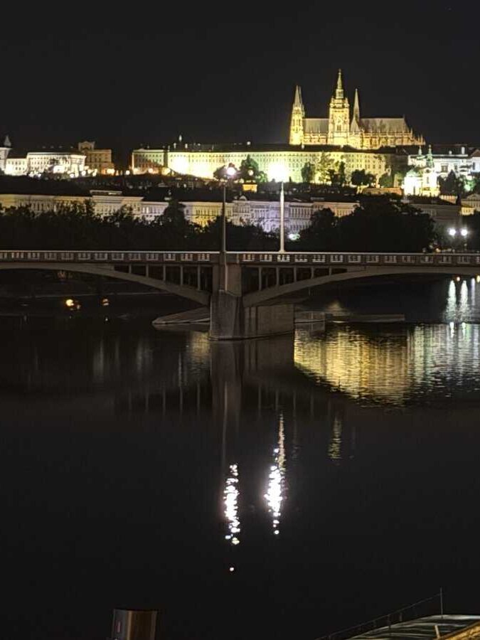 Prague castle by night